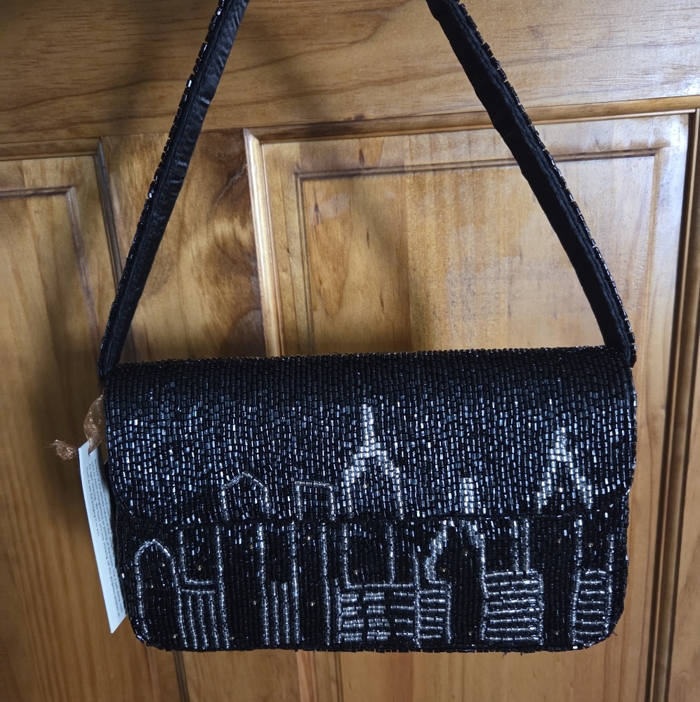 NWT New York Skyline Beaded Bag